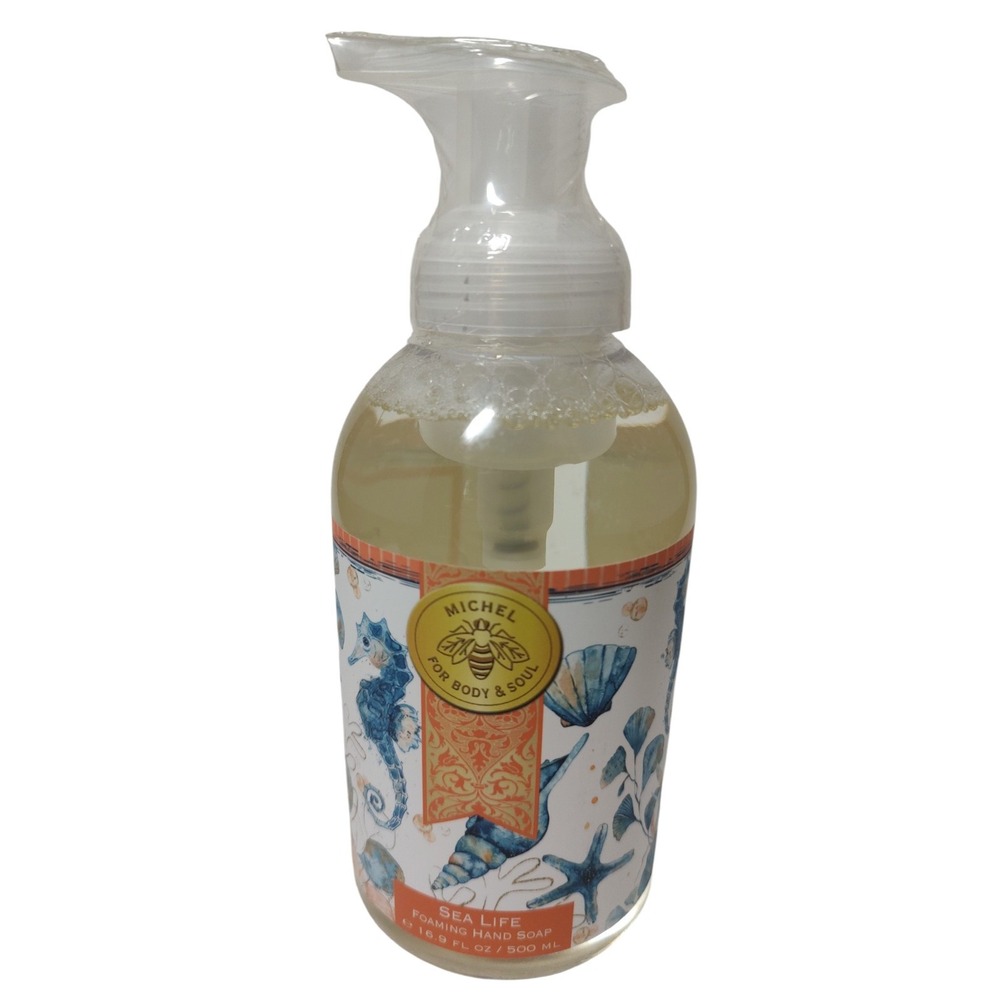 Michel For Body and‎ Soul Sea Life Foaming Hand Soap Shea Butter 16.9 oz New